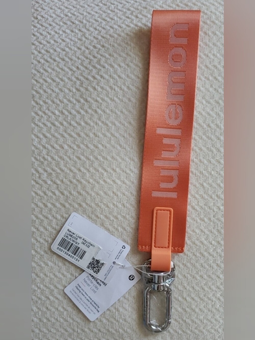 Lululemon Never Lost Keychain